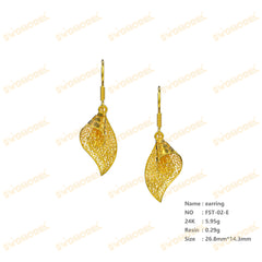 Jewelry set Filigree Earrings White Wax Casting Resin 3D Printing Service FST-02-E