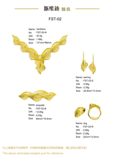 Jewelry set Filigree Set White Wax Casting Resin 3D Printing Service FST-02