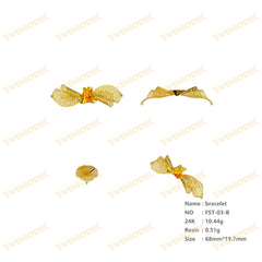 Jewelry set Filigree Bracelet White Wax Casting Resin 3D Printing Service FST-03-B
