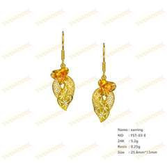 Jewelry set Filigree Earrings White Wax Casting Resin 3D Printing Service FST-03-E