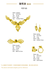 Jewelry set Filigree Set White Wax Casting Resin 3D Printing Service FST-03