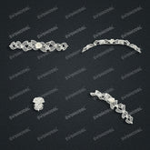 Jewelry set Filigree Bracelet White Wax Casting Resin 3D Printing Service FST-04-B