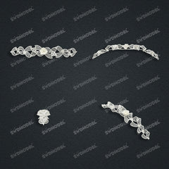 Jewelry set Filigree Bracelet White Wax Casting Resin 3D Printing Service FST-04-B