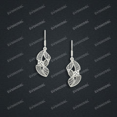 Jewelry set Filigree Earrings White Wax Casting Resin 3D Printing Service FST-04-E