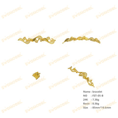 Jewelry set Filigree Bracelet White Wax Casting Resin 3D Printing Service FST-05-B