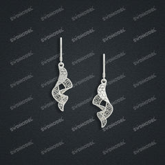 Jewelry set Filigree Earrings White Wax Casting Resin 3D Printing Service FST-05-E
