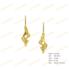 Jewelry set Filigree Earrings White Wax Casting Resin 3D Printing Service FST-05-E