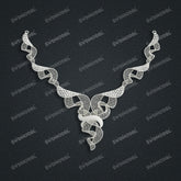 Jewelry set Filigree Necklace White Wax Casting Resin 3D Printing Service FST-05-N
