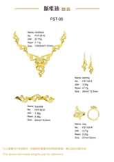 Jewelry set Filigree Set White Wax Casting Resin 3D Printing Service FST-05