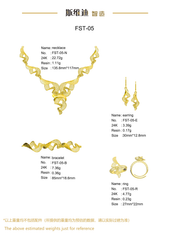 Jewelry set Filigree Set White Wax Casting Resin 3D Printing Service FST-05
