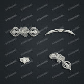 Jewelry set Filigree Bracelet White Wax Casting Resin 3D Printing Service FST-06-B