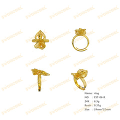 Jewelry set Filigree Ring White Wax Casting Resin 3D Printing Service FST-06-R