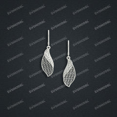 Jewelry set Filigree Earrings White Wax Casting Resin 3D Printing Service FST-07-E