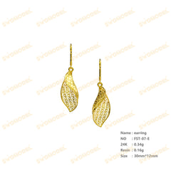 Jewelry set Filigree Earrings White Wax Casting Resin 3D Printing Service FST-07-E