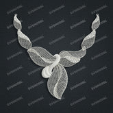 Jewelry set Filigree Necklace White Wax Casting Resin 3D Printing Service FST-07-N