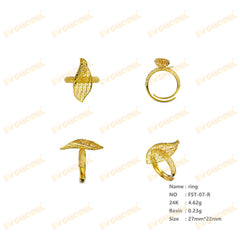 Jewelry set Filigree Ring White Wax Casting Resin 3D Printing Service FST-07-R