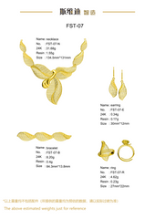 Jewelry set Filigree Set White Wax Casting Resin 3D Printing Service FST-07