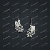 Jewelry set Filigree Earrings White Wax Casting Resin 3D Printing Service FST-08-E