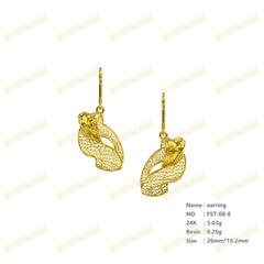 Jewelry set Filigree Earrings White Wax Casting Resin 3D Printing Service FST-08-E