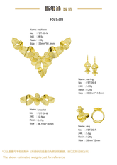 Jewelry set Filigree Set White Wax Casting Resin 3D Printing Service FST-09