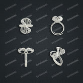 Jewelry set Filigree Ring White Wax Casting Resin 3D Printing Service FST-11-R