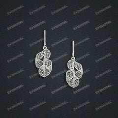Jewelry set Filigree Earrings White Wax Casting Resin 3D Printing Service FST-12-E