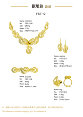 Jewelry set Filigree Set White Wax Casting Resin 3D Printing Service FST-12