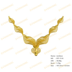 Jewelry set Filigree Necklace White Wax Casting Resin 3D Printing Service FST-13-N