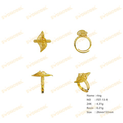 Jewelry set Filigree Ring White Wax Casting Resin 3D Printing Service FST-13-R