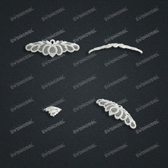 Jewelry set Filigree Bracelet White Wax Casting Resin 3D Printing Service FST-14-B
