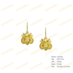 Jewelry set Filigree Earrings White Wax Casting Resin 3D Printing Service FST-14-E