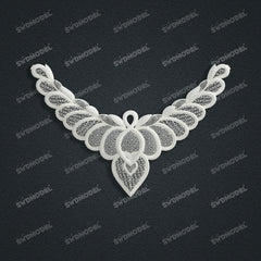 Jewelry set Filigree Necklace White Wax Casting Resin 3D Printing Service FST-14-N