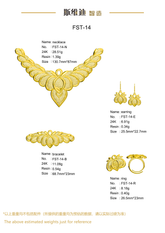Jewelry set Filigree Set White Wax Casting Resin 3D Printing Service FST-14