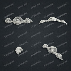 Jewelry set Filigree Bracelet White Wax Casting Resin 3D Printing Service FST-15-B