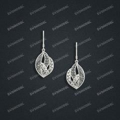 Jewelry set Filigree Earrings White Wax Casting Resin 3D Printing Service FST-15-E