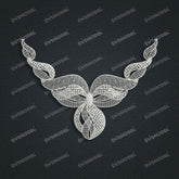 Jewelry set Filigree Necklace White Wax Casting Resin 3D Printing Service FST-15-N