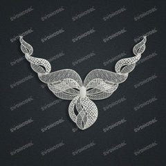 Jewelry set Filigree Necklace White Wax Casting Resin 3D Printing Service FST-15-N
