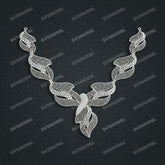 Jewelry set Filigree Necklace White Wax Casting Resin 3D Printing Service FST-16-N