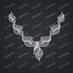 Jewelry set Filigree Necklace White Wax Casting Resin 3D Printing Service FST-16-N