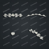 Jewelry set Filigree Bracelet White Wax Casting Resin 3D Printing Service FST-17-B