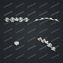 Jewelry set Filigree Bracelet White Wax Casting Resin 3D Printing Service FST-17-B