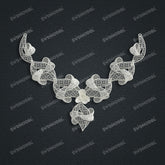 Jewelry set Filigree Necklace White Wax Casting Resin 3D Printing Service FST-17-N