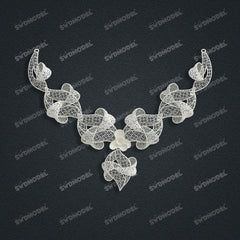 Jewelry set Filigree Necklace White Wax Casting Resin 3D Printing Service FST-17-N