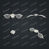 Jewelry set Filigree Bracelet White Wax Casting Resin 3D Printing Service FST-18-B