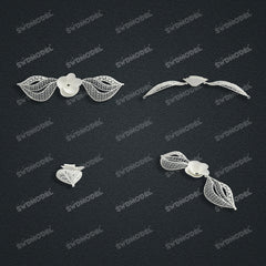 Jewelry set Filigree Bracelet White Wax Casting Resin 3D Printing Service FST-18-B