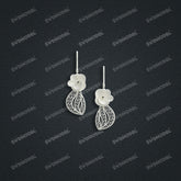 Jewelry set Filigree Earrings White Wax Casting Resin 3D Printing Service FST-18-E