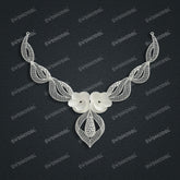 Jewelry set Filigree Necklace White Wax Casting Resin 3D Printing Service FST-18-N