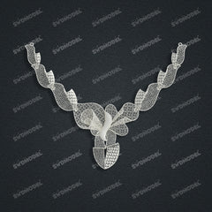 Jewelry set Filigree Necklace White Wax Casting Resin 3D Printing Service FST-19-N
