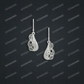 Jewelry set Filigree Earrings White Wax Casting Resin 3D Printing Service FZY-01-E
