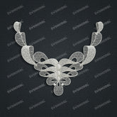 Jewelry set Filigree Necklace White Wax Casting Resin 3D Printing Service FZY-01-N